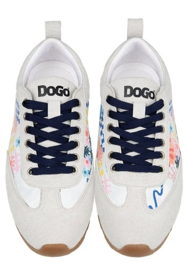 Kadın Vegan Deri Bej Sneakers - Azur Tasarım - 