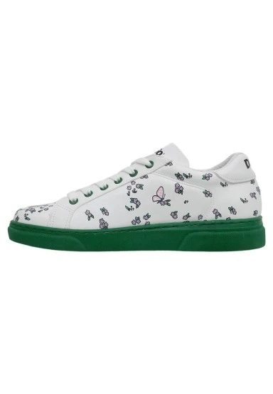 Kadın Vegan Deri Beyaz Günlük Sneakers - Life Goes On Tasarım - 