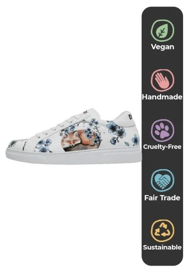 Kadın Vegan Deri Beyaz Günlük Sneakers - Stay Clever Tasarım - 