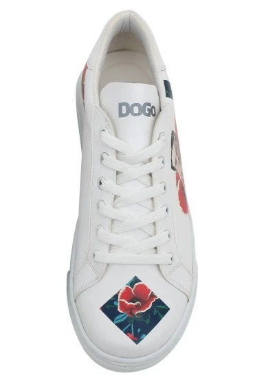 Kadın Vegan Deri Beyaz Sneakers - Viva la Vida Frida Kahlo Tasarım - 