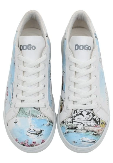 Kadın Vegan Deri Beyaz Sneakers - Lago di Como Tasarım - 