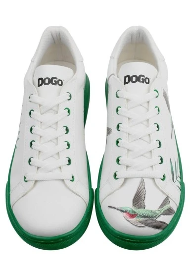Kadın Vegan Deri Beyaz Sneakers - Soar the Sky Tasarım - 