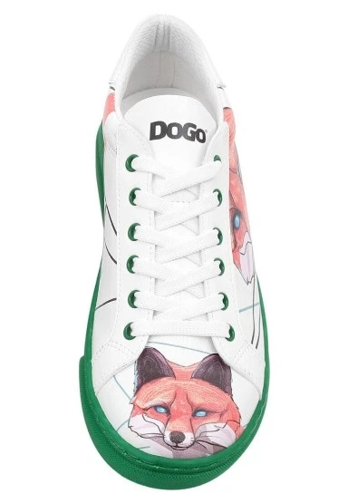 Kadın Vegan Deri Beyaz Sneakers - Red Fox Tasarım - 