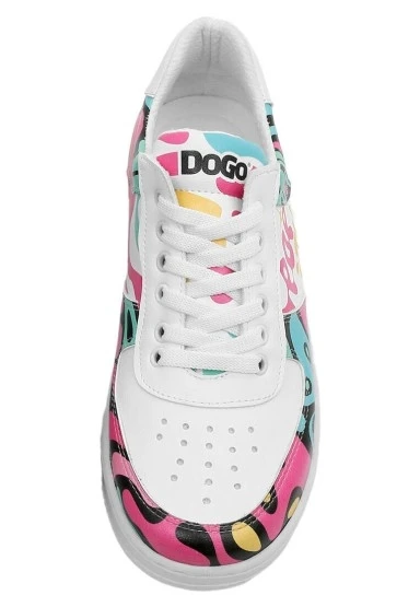 Kadın Vegan Deri Beyaz Sneakers - Pop the Art Tasarım - 