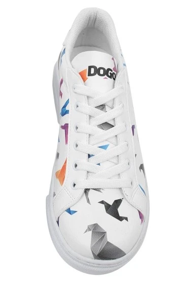 Kadın Vegan Deri Beyaz Sneakers - Paper Like Tasarım - 