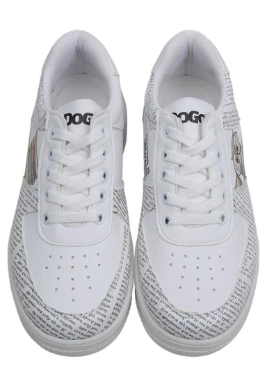 Kadın Vegan Deri Beyaz Sneakers - The Wise Owl Tasarım - 