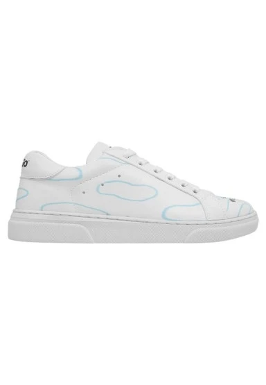 Kadın Vegan Deri Beyaz Sneakers - Feeling Moody Tasarım - 