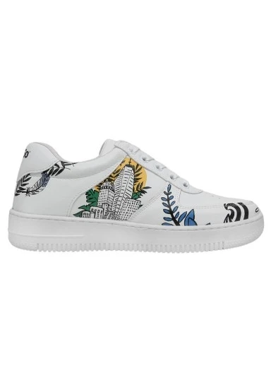 Kadın Vegan Deri Beyaz Sneakers - Fragile Tasarım - 