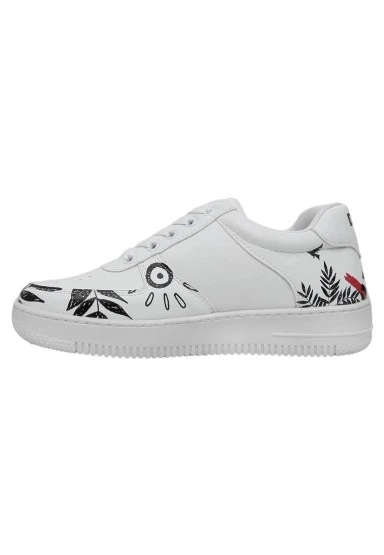 Kadın Vegan Deri Beyaz Sneakers - Fragile Tasarım - 