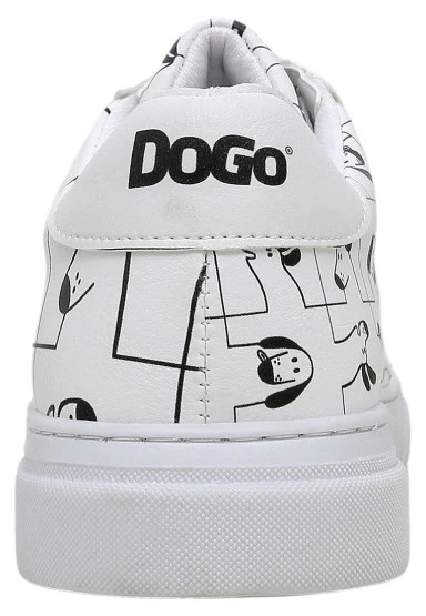 Kadın Vegan Deri Beyaz Sneakers - I Woof You Tasarım - 