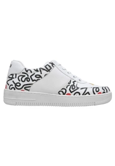 Kadın Vegan Deri Beyaz Sneakers - Cat and Mouse Tasarım - 