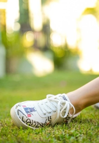 Kadın Vegan Deri Beyaz Sneakers - Cat and Mouse Tasarım - 