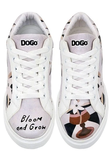 Kadın Vegan Deri Beyaz Sneakers - Bloom and Grow Tasarım - 