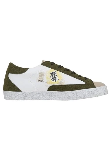 Kadın Vegan Deri Beyaz Sneakers - Apollo Tasarım - 