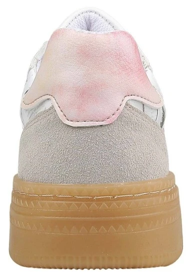 Kadın Vegan Deri Beyaz Sneakers - Botanical Notes Tasarım - 
