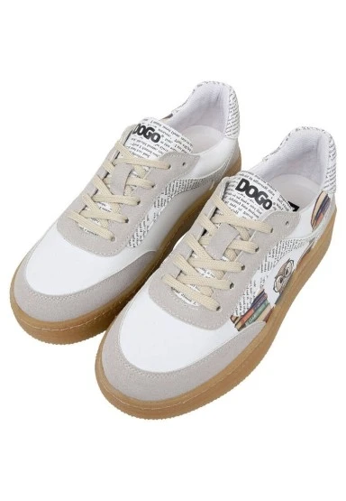 Kadın Vegan Deri Beyaz Sneakers - The Wise Owl Tasarım - 