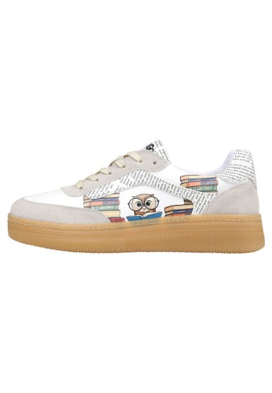 Dogo - Kadın Vegan Deri Beyaz Sneakers - The Wise Owl Tasarım (1)