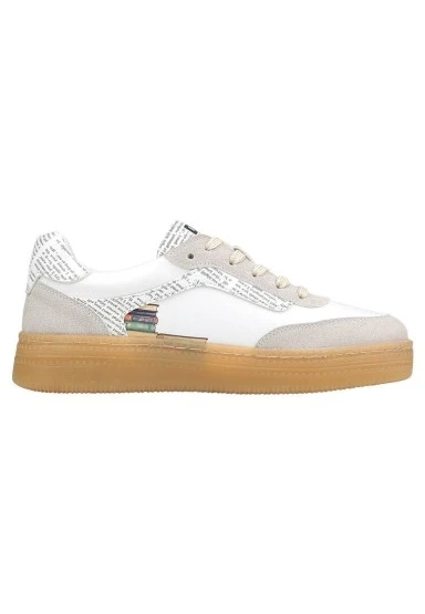 Kadın Vegan Deri Beyaz Sneakers - The Wise Owl Tasarım - 