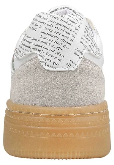 Kadın Vegan Deri Beyaz Sneakers - The Wise Owl Tasarım - 