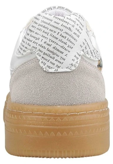 Kadın Vegan Deri Beyaz Sneakers - The Wise Owl Tasarım - 