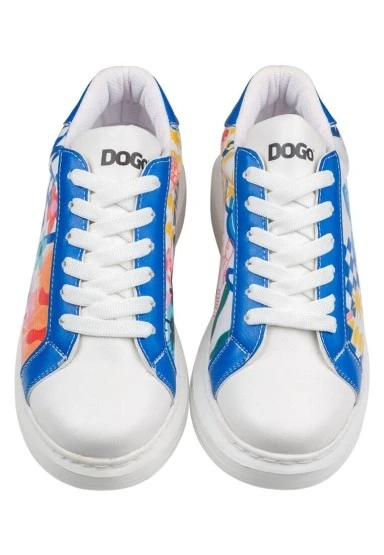 Kadın Vegan Deri Beyaz Sneakers - Azur Tasarım - 