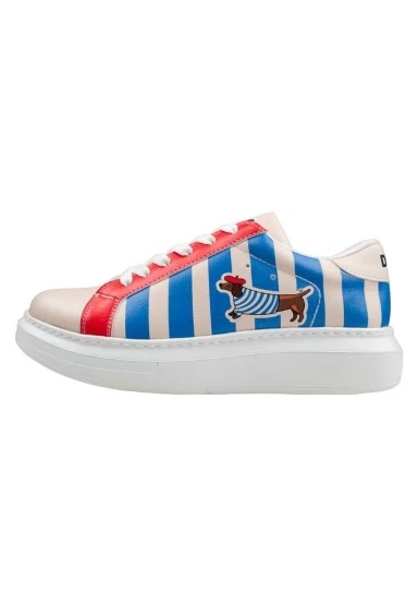 Kadın Vegan Deri Beyaz Sneakers - Mon Amour Tasarım - 