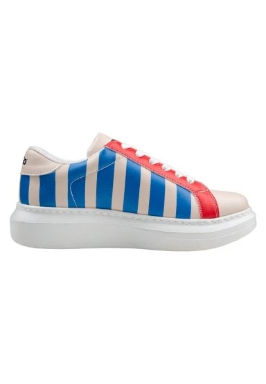 Kadın Vegan Deri Beyaz Sneakers - Mon Amour Tasarım - 
