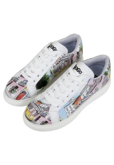 Kadın Vegan Deri Beyaz Sneakers - Lisboa Tasarım - 