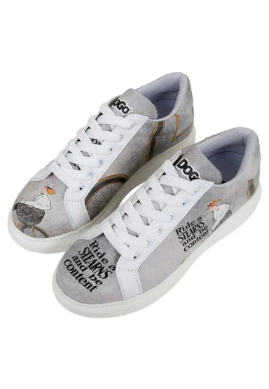 Kadın Vegan Deri Beyaz Sneakers - Rider Woman Tasarım - 