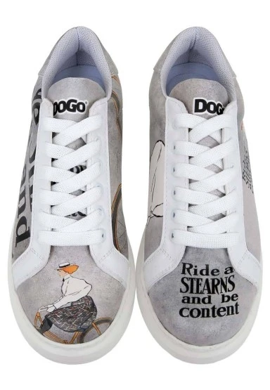 Kadın Vegan Deri Beyaz Sneakers - Rider Woman Tasarım - 