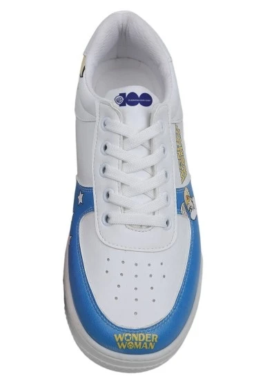 Kadın Vegan Deri Beyaz Sneakers - Warner Bros Wonder Lola Bunny Tasarım - 