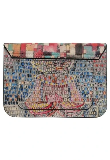 Kadın Vegan Deri Çok Renkli El Çantası - Mini Mosaic Tasarım - 