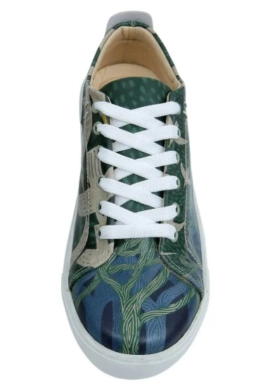 Kadın Vegan Deri Çok Renkli Sneakers - The Forest Always Whispers Tasarım - 