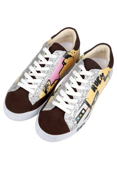 Dogo - Kadın Vegan Deri Çok Renkli Sneakers - Rock On Tasarım (1)