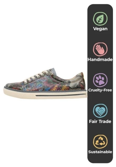Kadın Vegan Deri Çok Renkli Sneakers - Still Life Tasarım - 