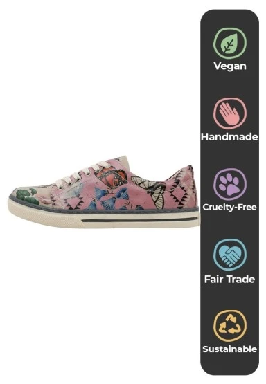 Kadın Vegan Deri Çok Renkli Sneakers - Thankful for Today Tasarım - 