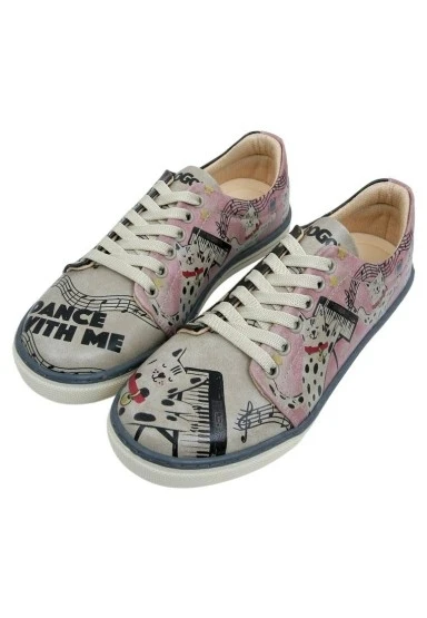 Kadın Vegan Deri Çok Renkli Sneakers - Dance with Me Tasarım - 