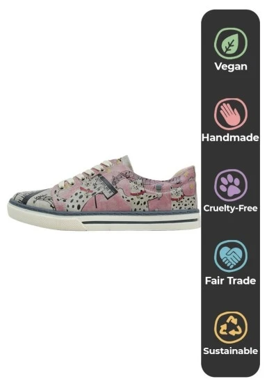 Kadın Vegan Deri Çok Renkli Sneakers - Dance with Me Tasarım - 