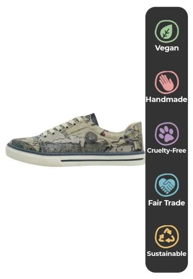 Kadın Vegan Deri Çok Renkli Sneakers - Le Parisien Tasarım - 