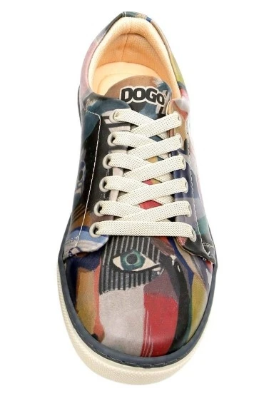 Kadın Vegan Deri Çok Renkli Sneakers - You Are Never Alone Tasarım - 