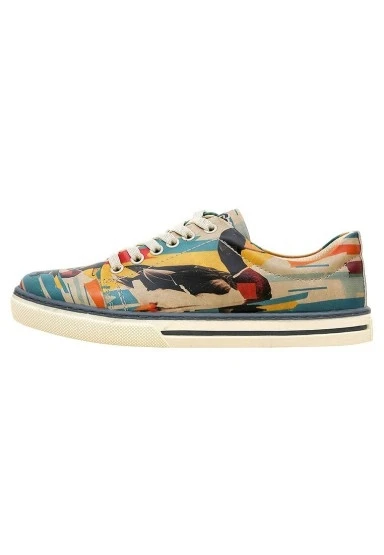 Kadın Vegan Deri Çok Renkli Sneakers - Goose Bumps Tasarım - 