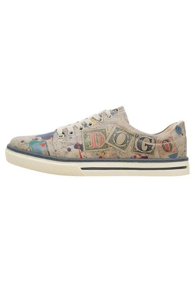 Kadın Vegan Deri Çok Renkli Sneakers - Dogo Stamp Tasarım - 