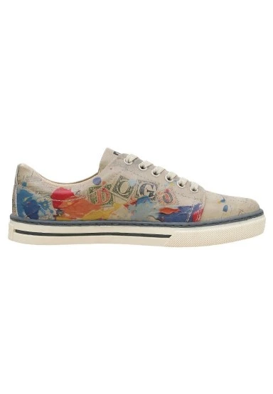 Kadın Vegan Deri Çok Renkli Sneakers - Dogo Stamp Tasarım - 