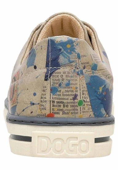 Kadın Vegan Deri Çok Renkli Sneakers - Dogo Stamp Tasarım - 