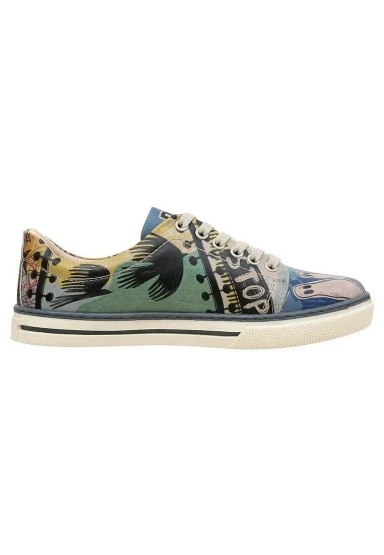 Kadın Vegan Deri Çok Renkli Sneakers - I was here Tasarım - 