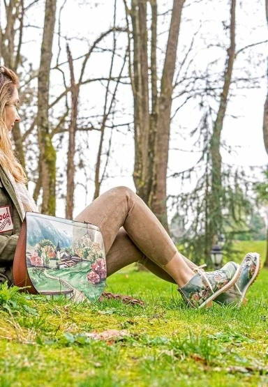 Kadın Vegan Deri Çok Renkli Fermuarlı Kısa Bot - Alpine Meadows Tasarım - 