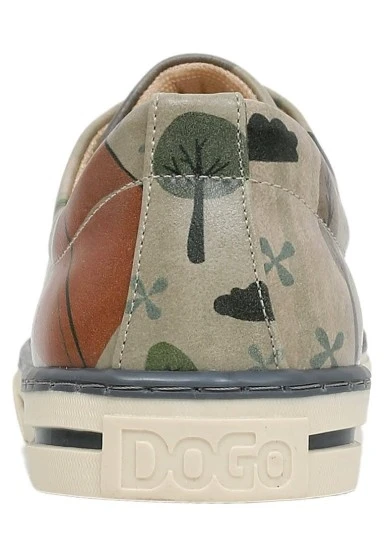 Kadın Vegan Deri Gri Günlük Sneakers - This is Our Happy Place Tasarım - 