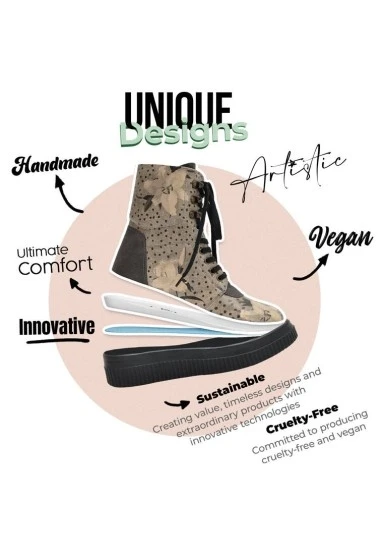Kadın Vegan Deri Gri Uzun Bot - Black Dress Tasarım - 