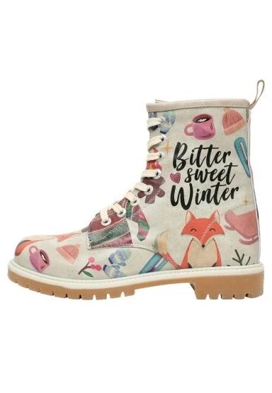 Kadın Vegan Deri Gri Uzun Bot - Bitter Sweet Winter Tasarım - 
