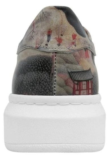 Kadın Vegan Deri Çok Renkli Sneakers - Spring in East Tasarım - 